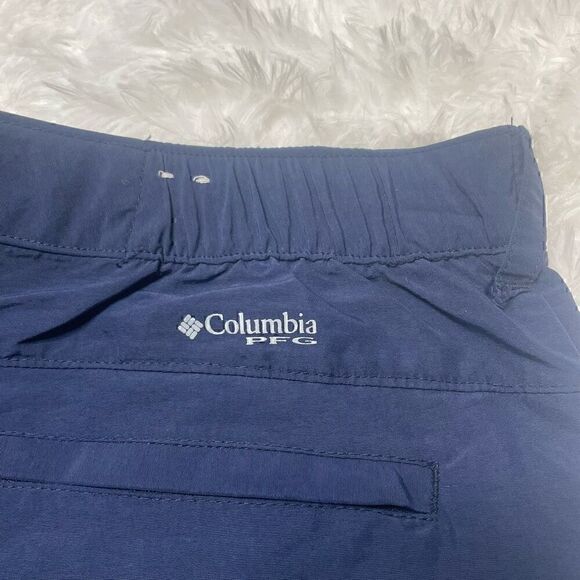 Columbia PFG Womens Shorts Size 14 Navy Blue Nylon Fishing Hiking Outdoor - Picture 11 of 12